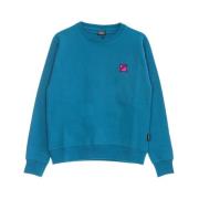 Turkis Crewneck Sweatshirt med Snake Logo