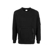 Svart bomullsfleece sweatshirt stil Cmss135A