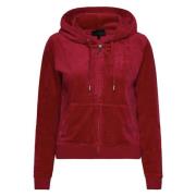 Rød Classic Velour Zip Astor Red Jakke