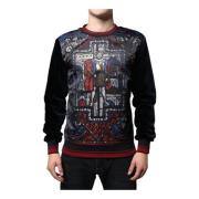 Multifarget Crew Neck Pullover Sweater