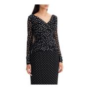 Polka Dot Drapert Topp