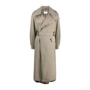 Multifarget Bomull Ull Trench Coat