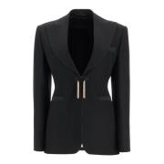 Ull Smoking Blazer med Juvel Tassels