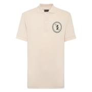 Casual Beige Poloskjorte med korte ermer