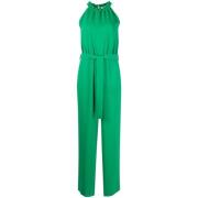 Grønn Polyester Jumpsuit Blazer