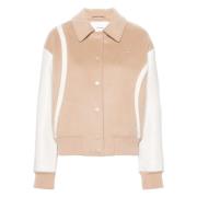 Beige Ull Varsity Jakke