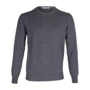 Herre Crewneck Genser. Lang Erme. Ull Cashmere Blanding.