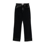 Indigo Denim Wide Leg Jeans