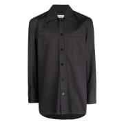 Grå Casual Twisted Cocoon Overshirt Jakke