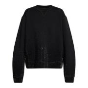 Sweatshirt med rhinestones