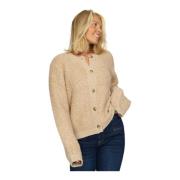 Varm Teddy Cardigan Sand