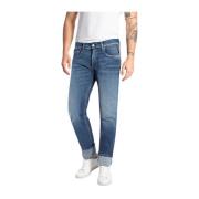 Mid Blue Straight Fit Jeans