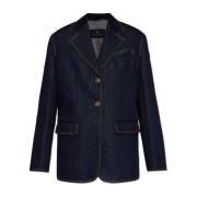 Løstsittende denim blazer