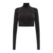 Cropped turtleneck-topp