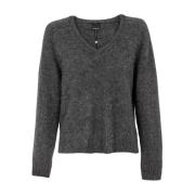 Angora V-Neck Pullover Anthracite