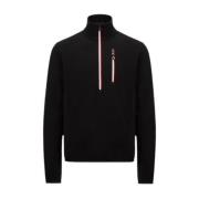 Svart Half-Zip Fleece Sweatshirt