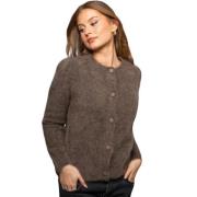 Mohair Cardigan Taupe Elegant Komfort Stil