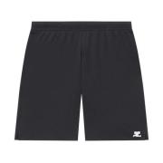 Sorte sportslige lycra shorts for menn