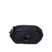 Svart Nylon Sacoche Bag