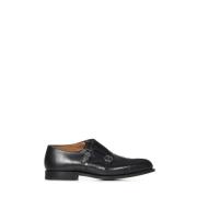 Sorte Monk Strap Skinn Sko