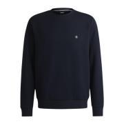 Blå Bomull Crewneck Genser