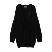 Svart Cardigan Sweater