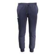 Blå Herre Sporty Sweatpants med Elastisk Midje