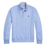 Bomull Half-Zip Strikkeplagg med Brodert Logo