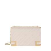 Ivory White Leather Effect Shoulder Bag