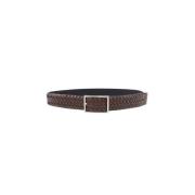 Reversible Double Buckle Dark Brown Belte