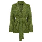 Oversized Mohair Cardigan V-Hals Grønn