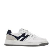 Hvite Skinn Sneakers Retrostil