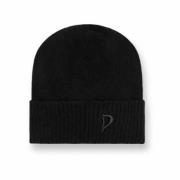 Myk Cashmere Beanie med Brodert Logo