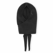 Svart Soft Wool Balaclava