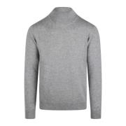 Grå Melange Ull Turtleneck Sweater