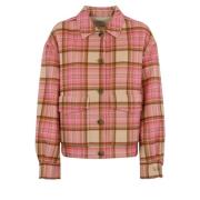 Rosa Tartan Overshirt Jakke