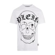 Skull Print Hvit T-skjorter Polos