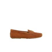 Semskede loafers med metalllogo