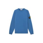 Økologisk bomull crewneck sweatshirt med ribbedetaljer