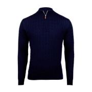 Merino Wool Cable Half Zip Genser