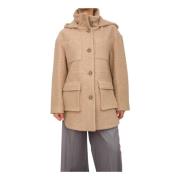 Beige Parka Jakke for Kvinner