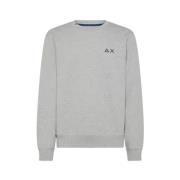 Bomull Crewneck Sweatshirt med Brodert Logo