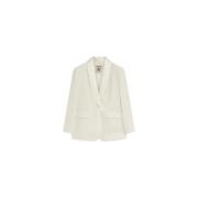 Krem Ull Blazer Jakke