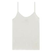 Hvit Strikket Tank Top med AC-logo