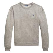 Grå Fleece Crewneck Pullover Genser