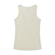 Hvit Panos Emporio Panos Emporio Pe Wool Tencel Tanktop Overdeler