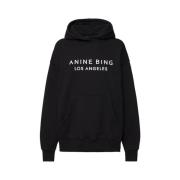 Sort Bomull Alto Hoodie Genser