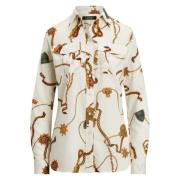 Cream Print Cotton Voile Shirt