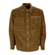 Cord Overshirt Sand Langermet Skjorte