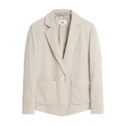 Moderne Corduroy Blazer med Flytende Silhuett